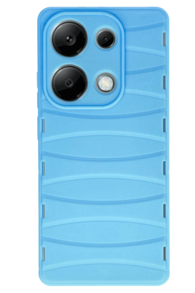 Xiaomi Redmi Note 13 Pro 4G Uyumlu Kılıf Bibercas Silikon Kapak - Mavi