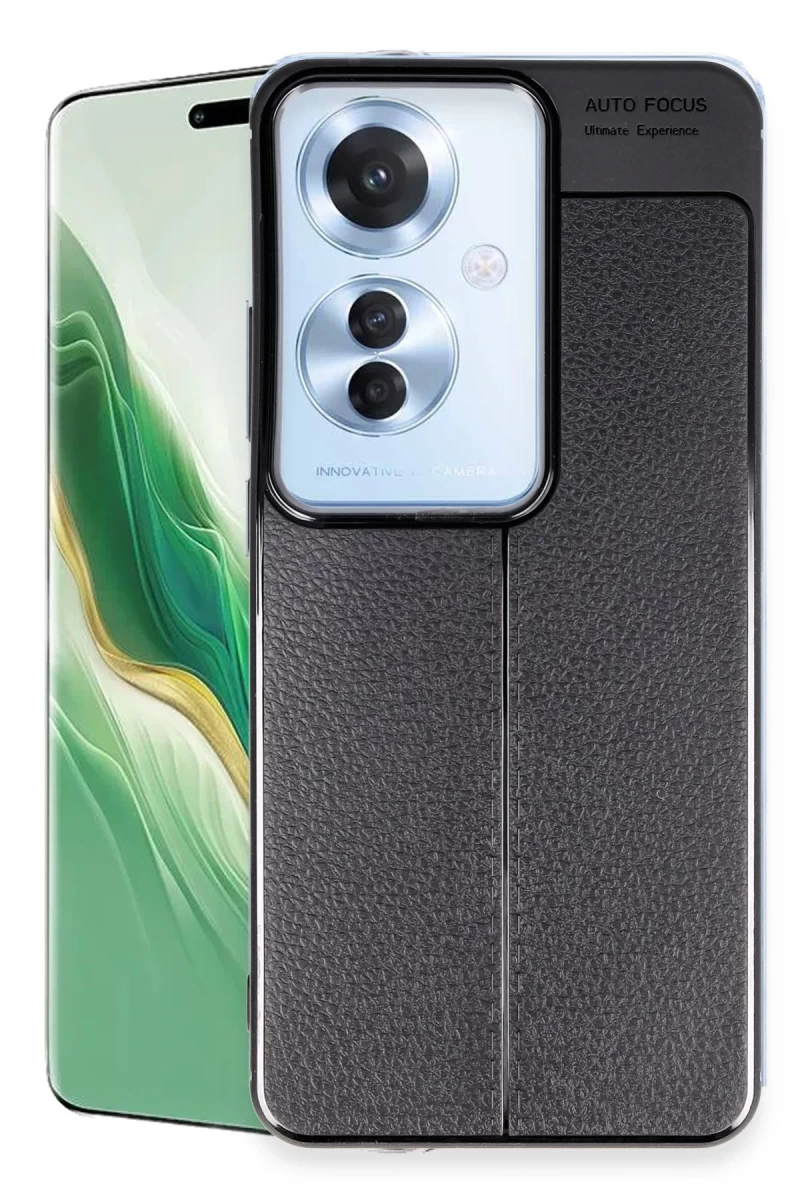 Oppo Reno 11F Uyumlu Kılıf Auto Focus Kapak - Siyah