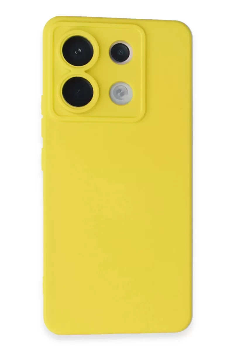 Xiaomi Redmi Note 13 Pro 5G Uyumlu Kılıf Nano içi Kadife Silikon - Sarı