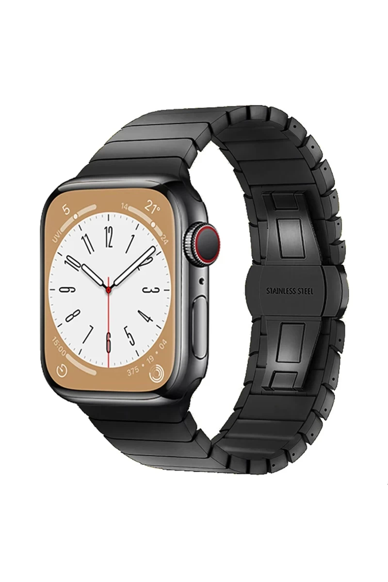 Apple Watch 42mm Uyumlu KR416 Huks Kordon - Siyah
