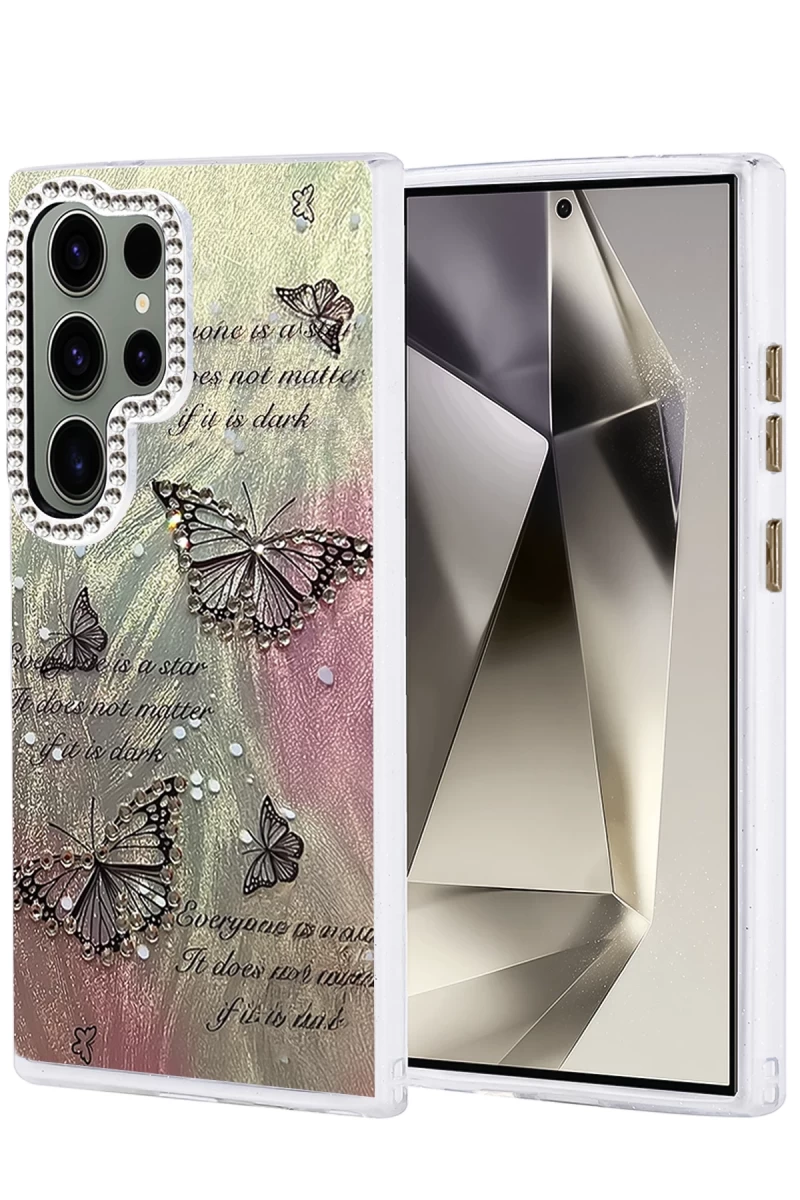 Samsung Galaxy S23 Ultra Uyumlu Kılıf Blade Aynalı Desenli Kapak - Desen 6