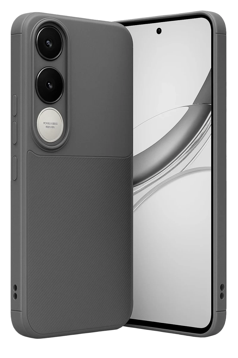 Vivo V50 Lite 4G Uyumlu Auto Focus Karbon Kapak - Gri