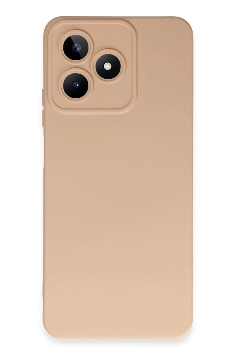 Realme C53 Uyumlu Kılıf Nano içi Kadife Silikon - Pudra