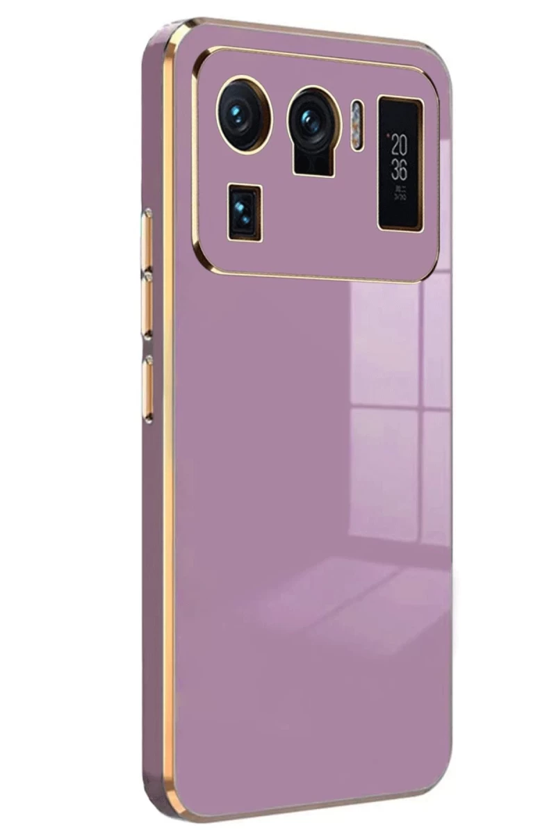 Xiaomi Mi 11 Ultra Uyumlu Kılıf Volet Silikon - Mor