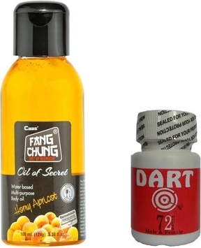 Buğz Hepsidahice Fang Chung Oil Of Secret 100ML Kayısı Aromalı Masaj Yağı + 30LU DART72 Erkeklere Özel
