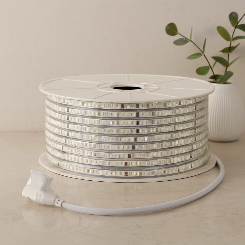 Dış Mekan 220V Şerit LED 120LED 100m (3000K / Günışık)
