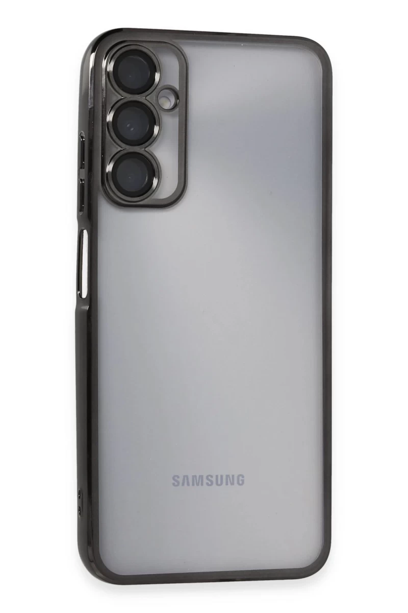 Samsung Galaxy A05S Uyumlu Kılıf Lensli Silikon - Siyah