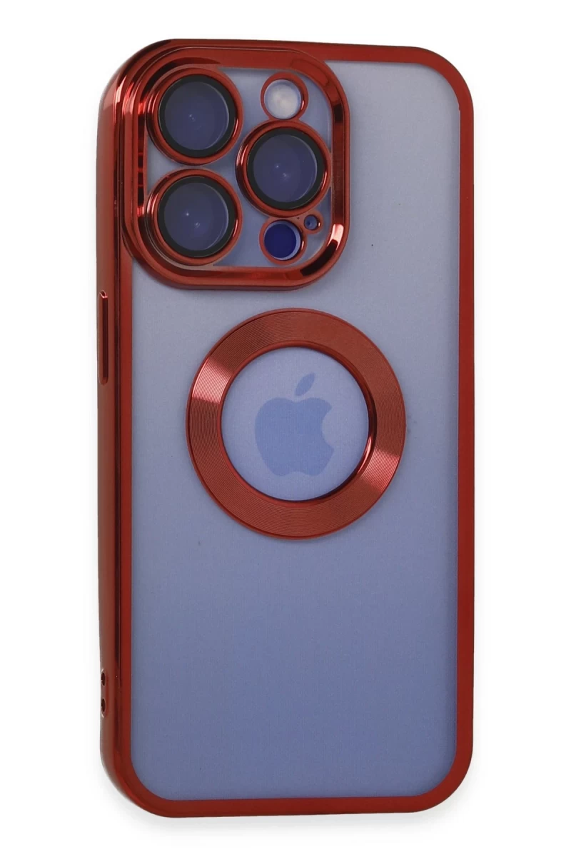 Apple iPhone 15 Pro Max Uyumlu Kılıf Slot Silikon - Kırmızı