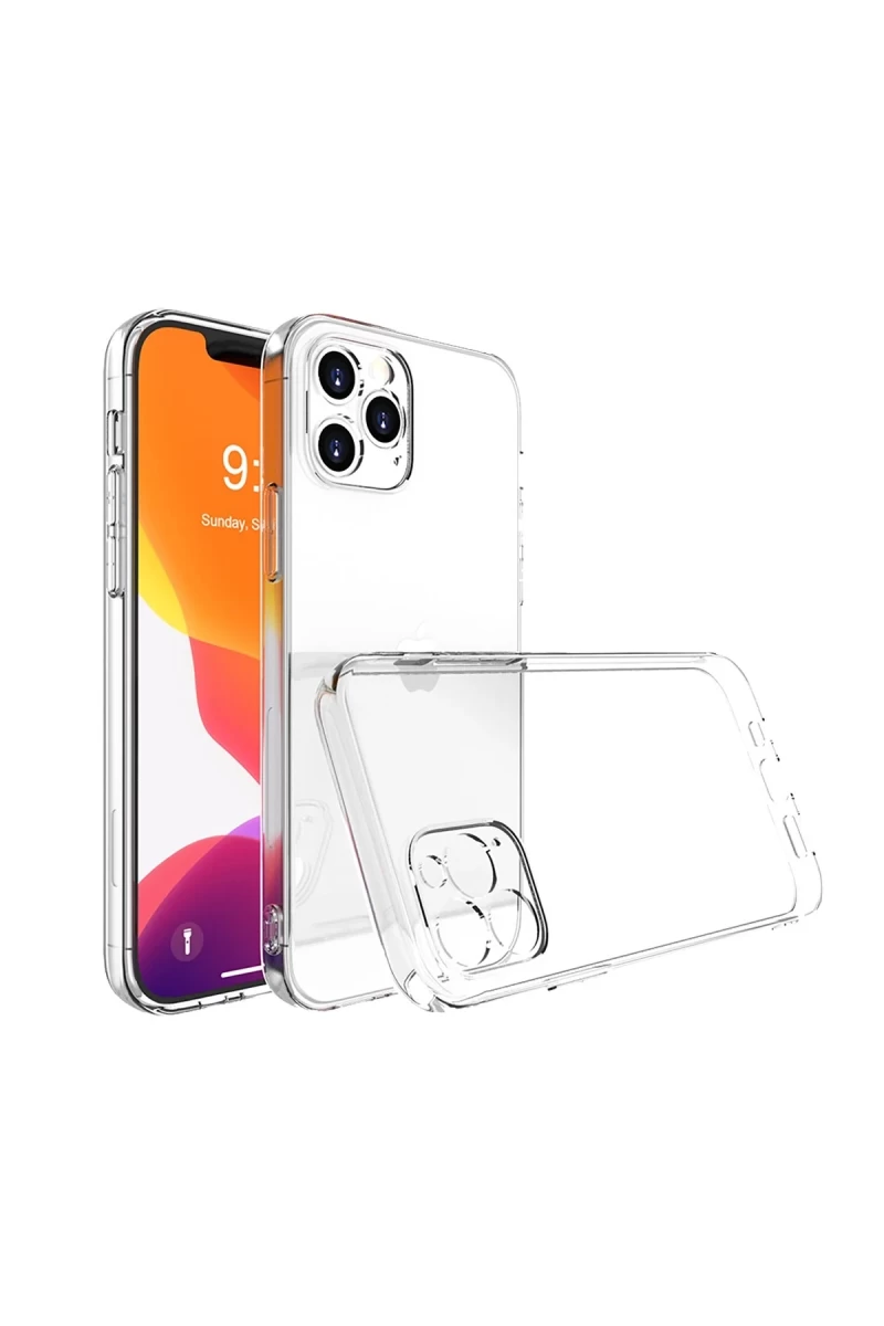 Apple iPhone 13 Pro Uyumlu Kılıf Lüx Şeffaf Silikon