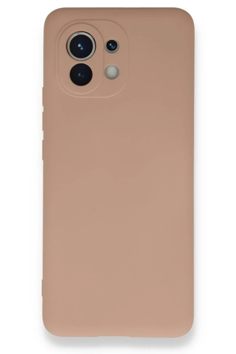 Xiaomi Mi 11 Uyumlu Kılıf Nano içi Kadife Silikon - Pudra