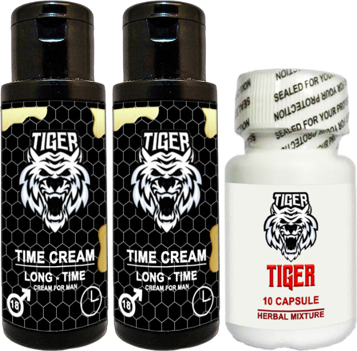 Tiger : Erkeklere Özel Red Ginsengli Tongkatlı Set 2 Ad. 60 ml Krem + 1 Ad. Tiger 10LU Caps