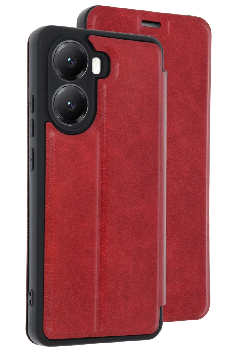 Xiaomi Poco X7 Pro Uyumlu Kılıf Flip Cover - Kırmızı