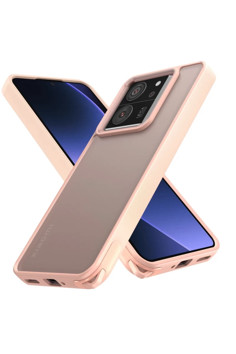 Xiaomi Mi 13T Uyumlu Kılıf Elegant Kapak - Pudra