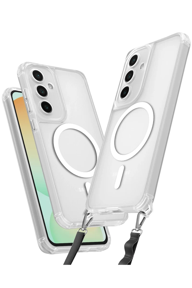 Samsung Galaxy S25 Plus Uyumlu Kılıf Enka Magsafe Silikon Kılıf - Şeffaf