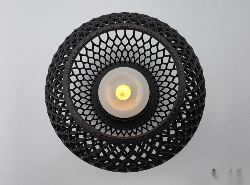 Izgara Desenli Büyük Boy Tealight Mumluk Dekoratif Mum Tutucu