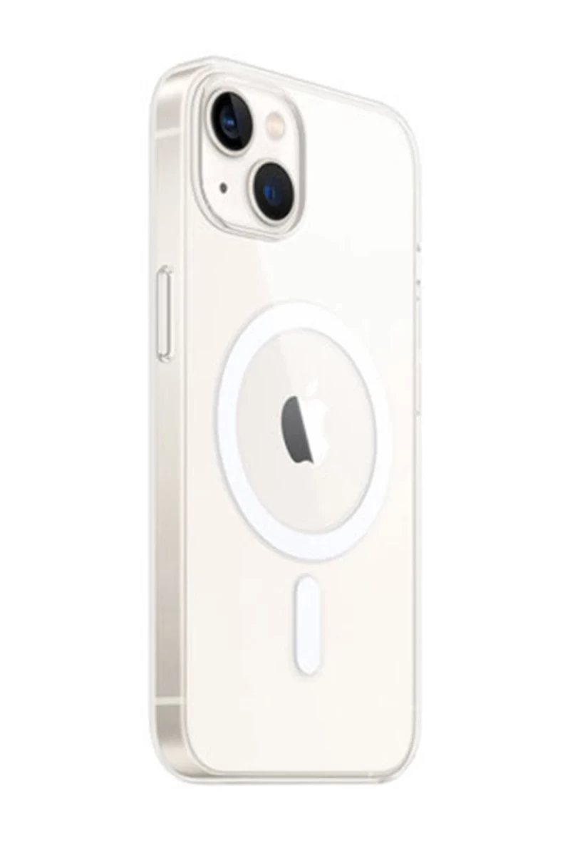 Apple iPhone 14 Uyumlu Kılıf Magneticsafe Şeffaf Silikon - Şeffaf