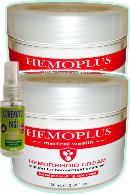 Hemoplus 2 Adet 100 ml Hemor.roidin Kremi + Çörek Otu Yağı Teskin Yağı 30 ml