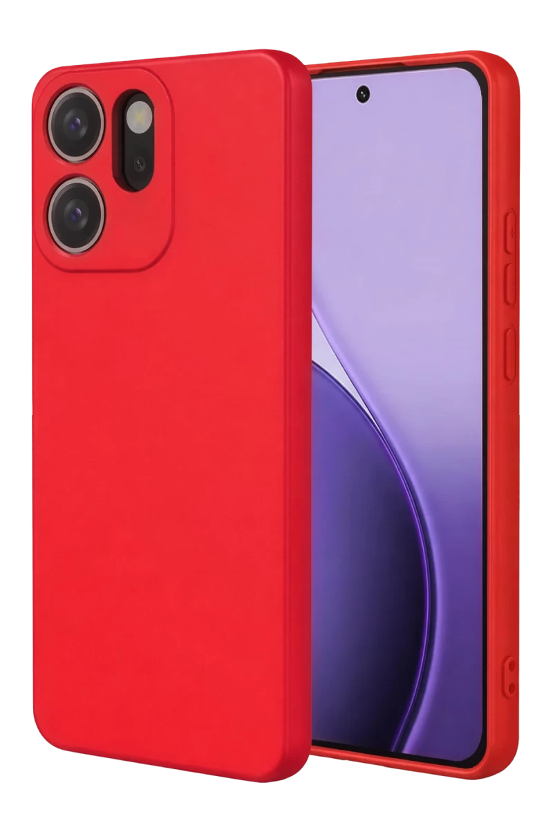 Oppo Reno 14F Uyumlu First Silikon - Kırmızı