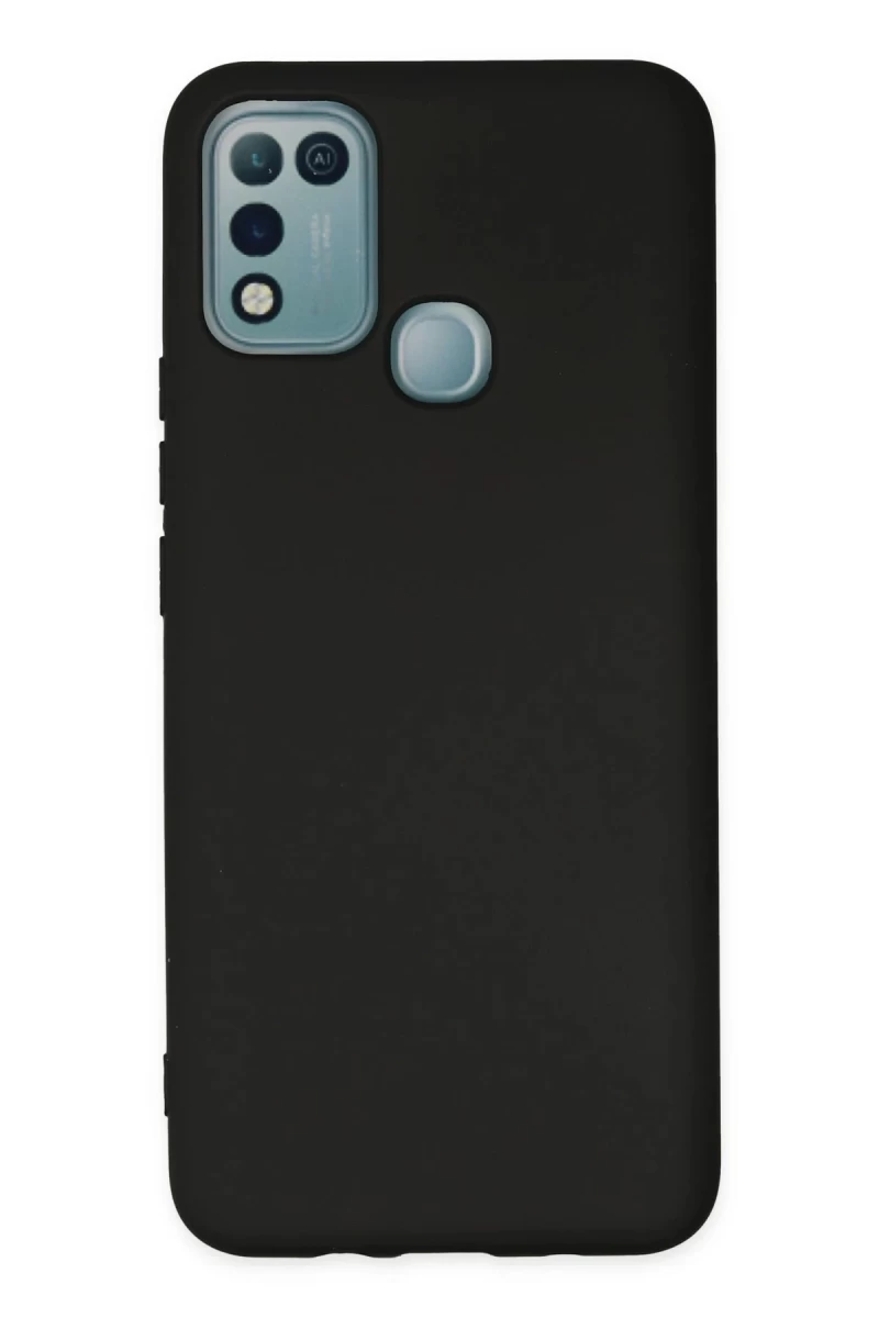 İnfinix Hot 10 Play Uyumlu Kılıf Nano içi Kadife Silikon - Siyah
