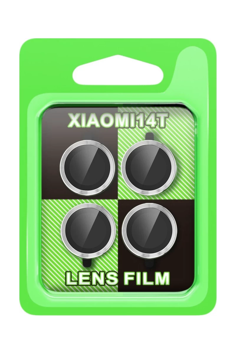 Xiaomi Mi 14T Uyumlu Raze Metal Kamera Lens - Gümüş