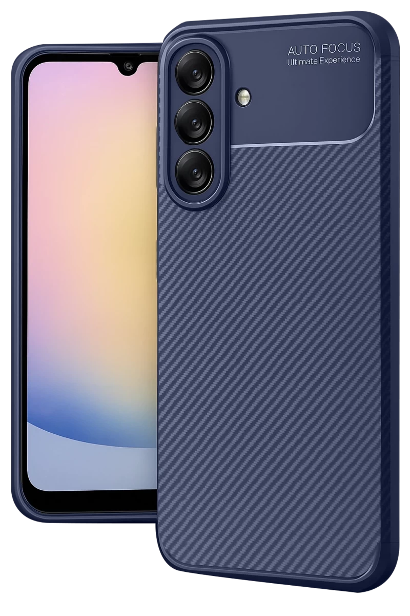 Samsung Galaxy A17 5G Uyumlu Auto Focus Karbon Kapak - Lacivert