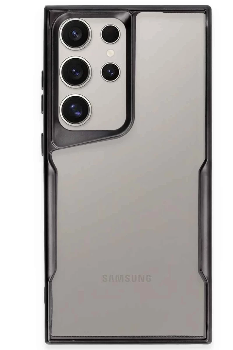Samsung Galaxy S23 Ultra Uyumlu Kılıf Boyi Silikon Kapak - Siyah