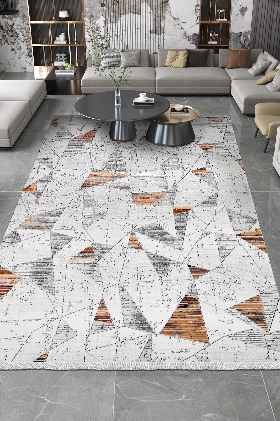 YoudayHomeCollection ROXSTONE Model Oturma Odası Halısı · EBAT: 200X250