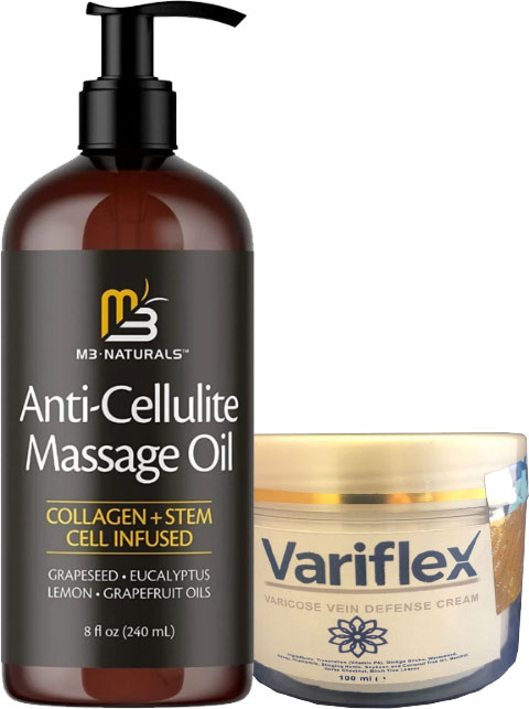 Anti-Cellulite Massage Oil 240 ml  + Variflex Bacak Bakım 100 ml Krem