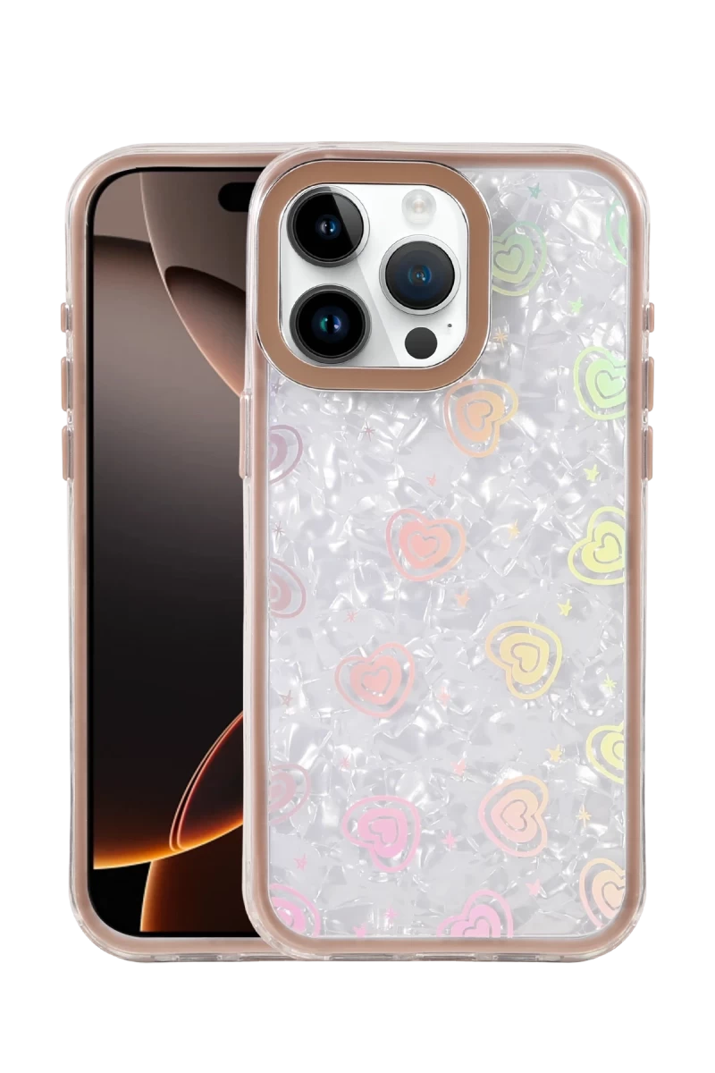 Apple iPhone 16 Pro Uyumlu Lumi Desenli Kapak - Çöl Titanyum