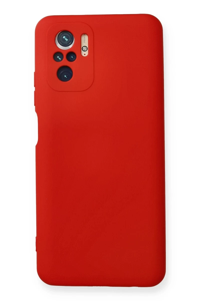 Xiaomi Redmi Note 10 Uyumlu Kılıf Nano içi Kadife Silikon - Kırmızı