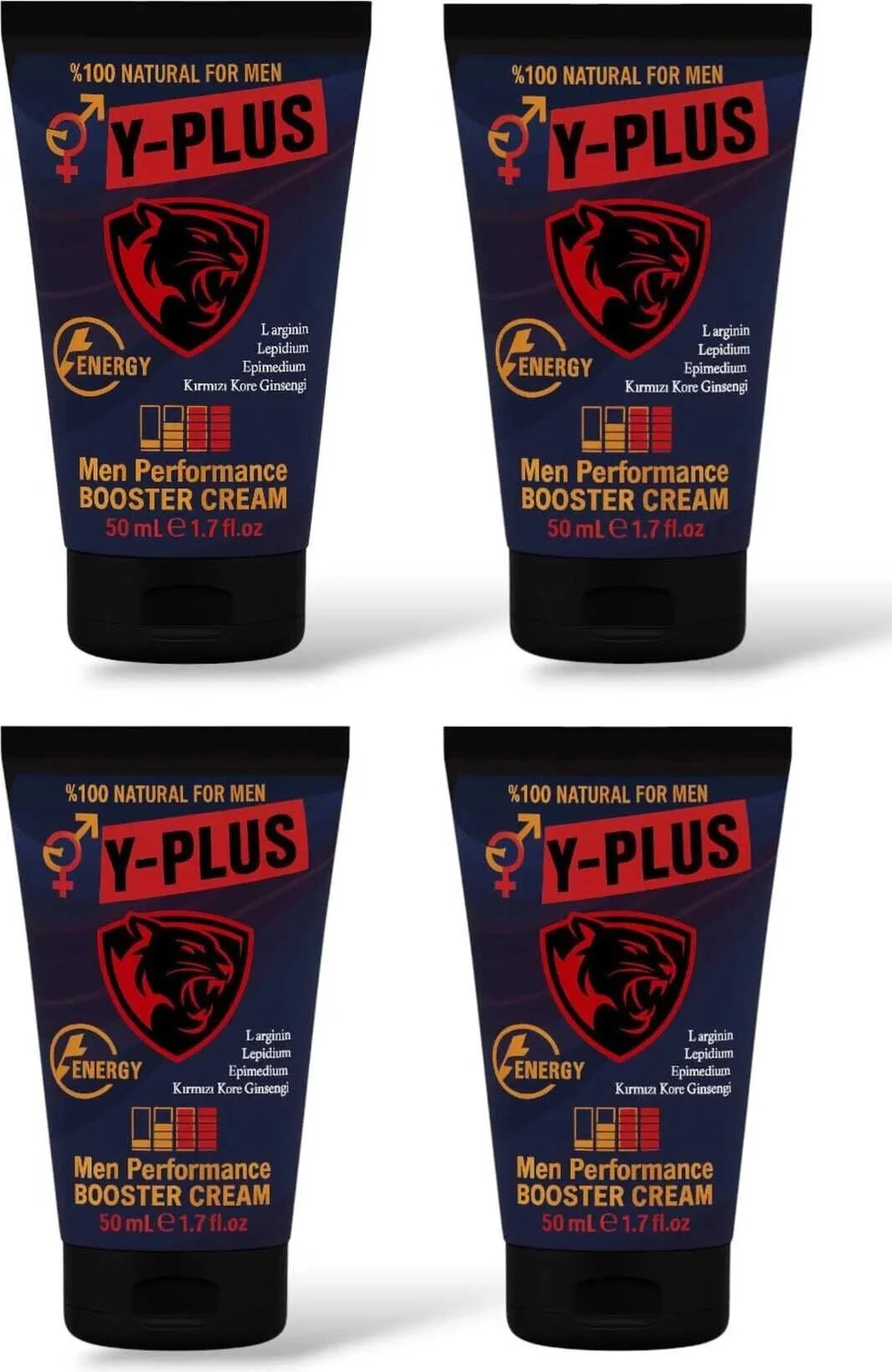 Y-Plus Kırmızı Kore Ginsengli Natural Men Booster Cream 50 ml x 4 Adet