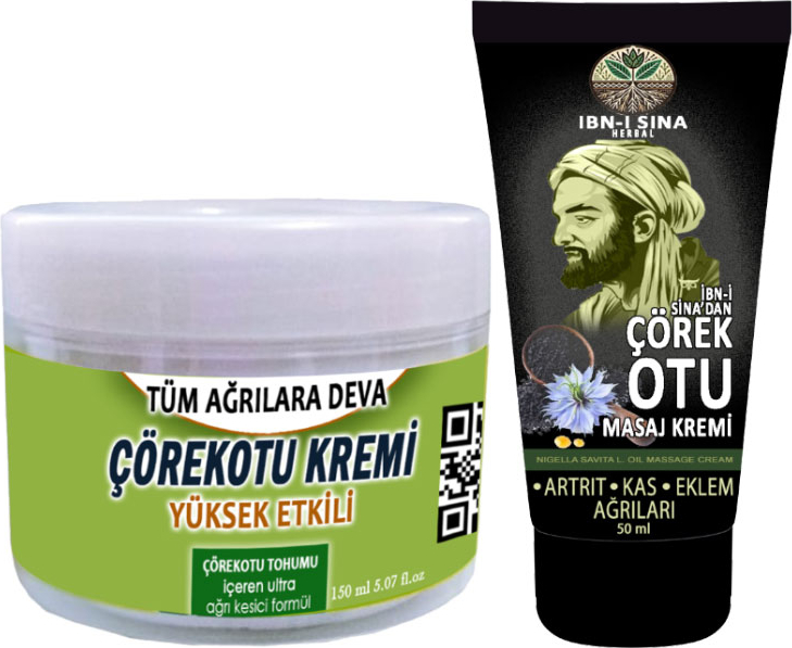 Çörekotu Çörek Otu Kremi Büyük Boy 150 ml Krem + İbn-İ Sina Çörek Otu Kremi 50 ml