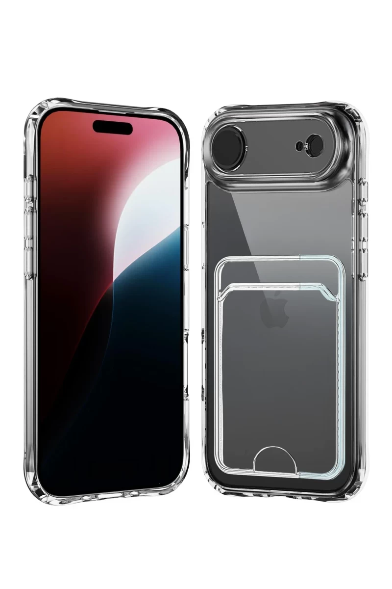 Apple iPhone 17 Air Uyumlu Kart Şeffaf Silikon - Şeffaf