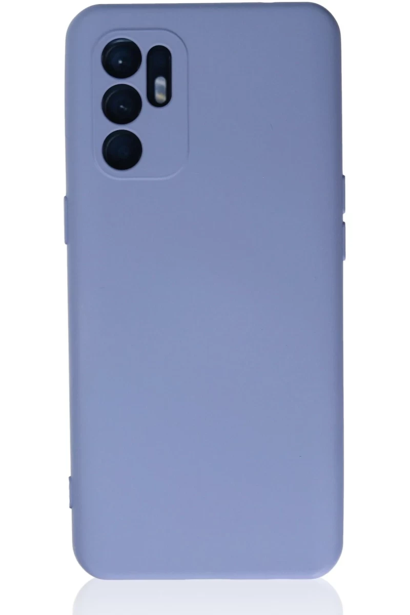 Oppo Reno 6 Uyumlu Kılıf Nano içi Kadife Silikon - Lila