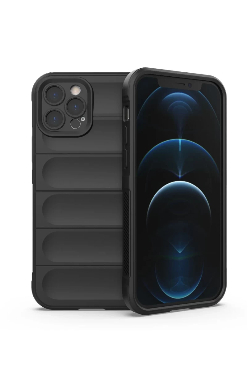 Apple iPhone 12 Pro Uyumlu Kılıf Optimum Silikon - Siyah