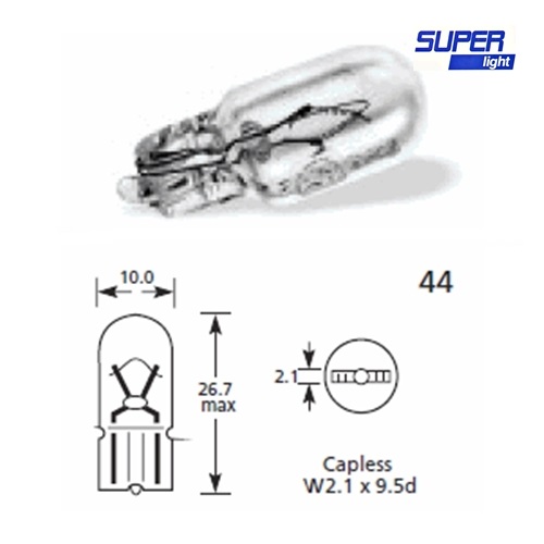 Super Light T15 Dipsiz Halojen Park Ampulü 12v 5W 1 Adet