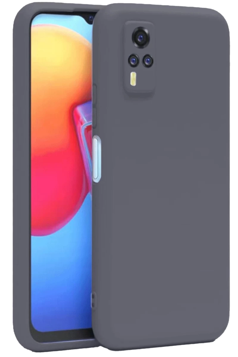 Vivo Y53S Uyumlu Kılıf Nano içi Kadife Silikon - Gri