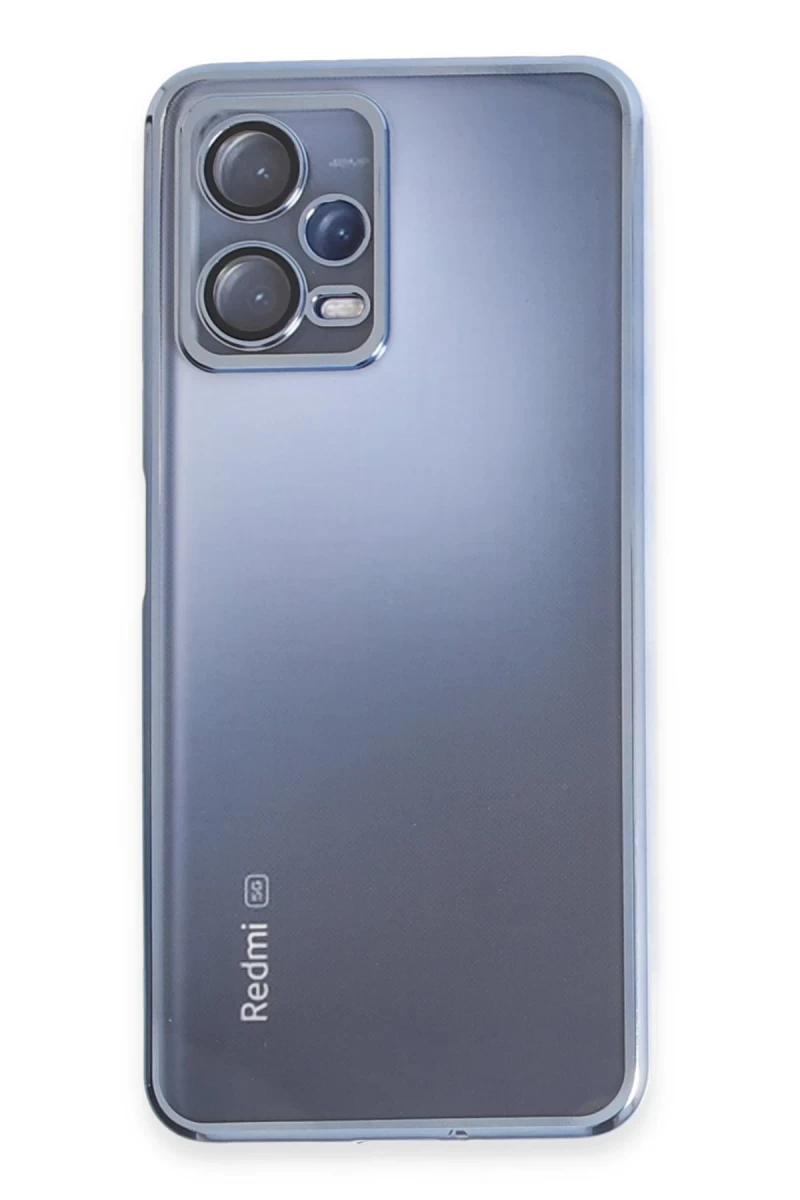Xiaomi Redmi Note 12 5G Uyumlu Kılıf Lensli Silikon - Açık Mavi