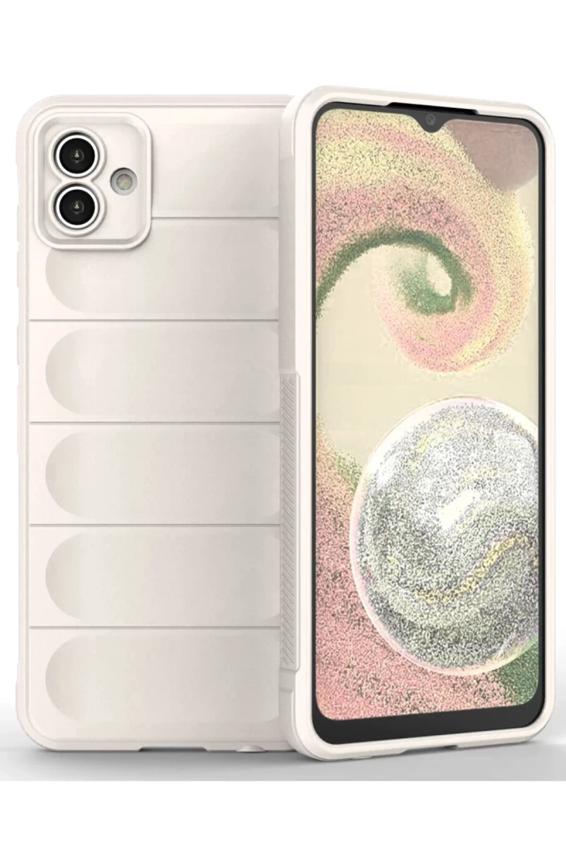 Samsung Galaxy A04 Uyumlu Kılıf Optimum Silikon - Krem