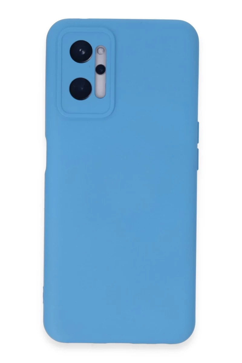 Realme 9i 4G Uyumlu Kılıf Nano içi Kadife Silikon - Mavi