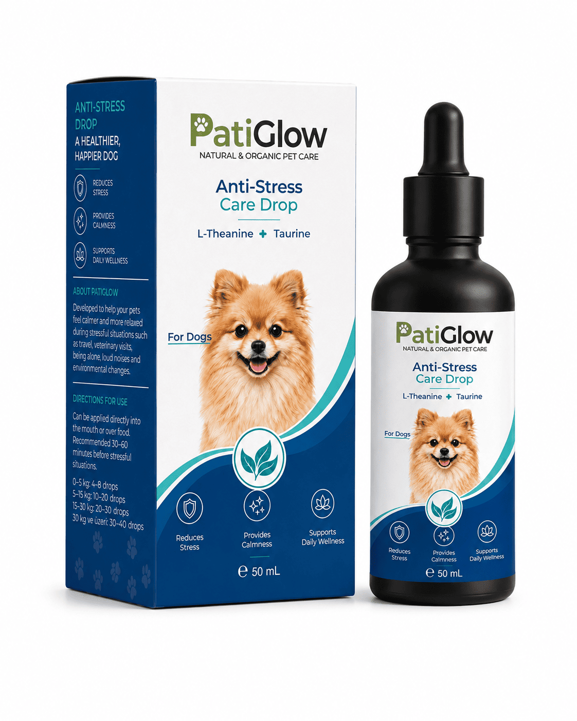 PatiGlow Köpek Anti-Stres Bakım Damlası 50 ml