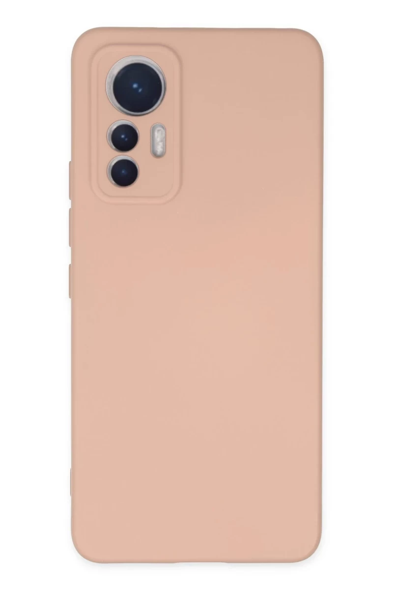 Xiaomi Mi 12 Lite Uyumlu Kılıf Nano içi Kadife Silikon - Pudra