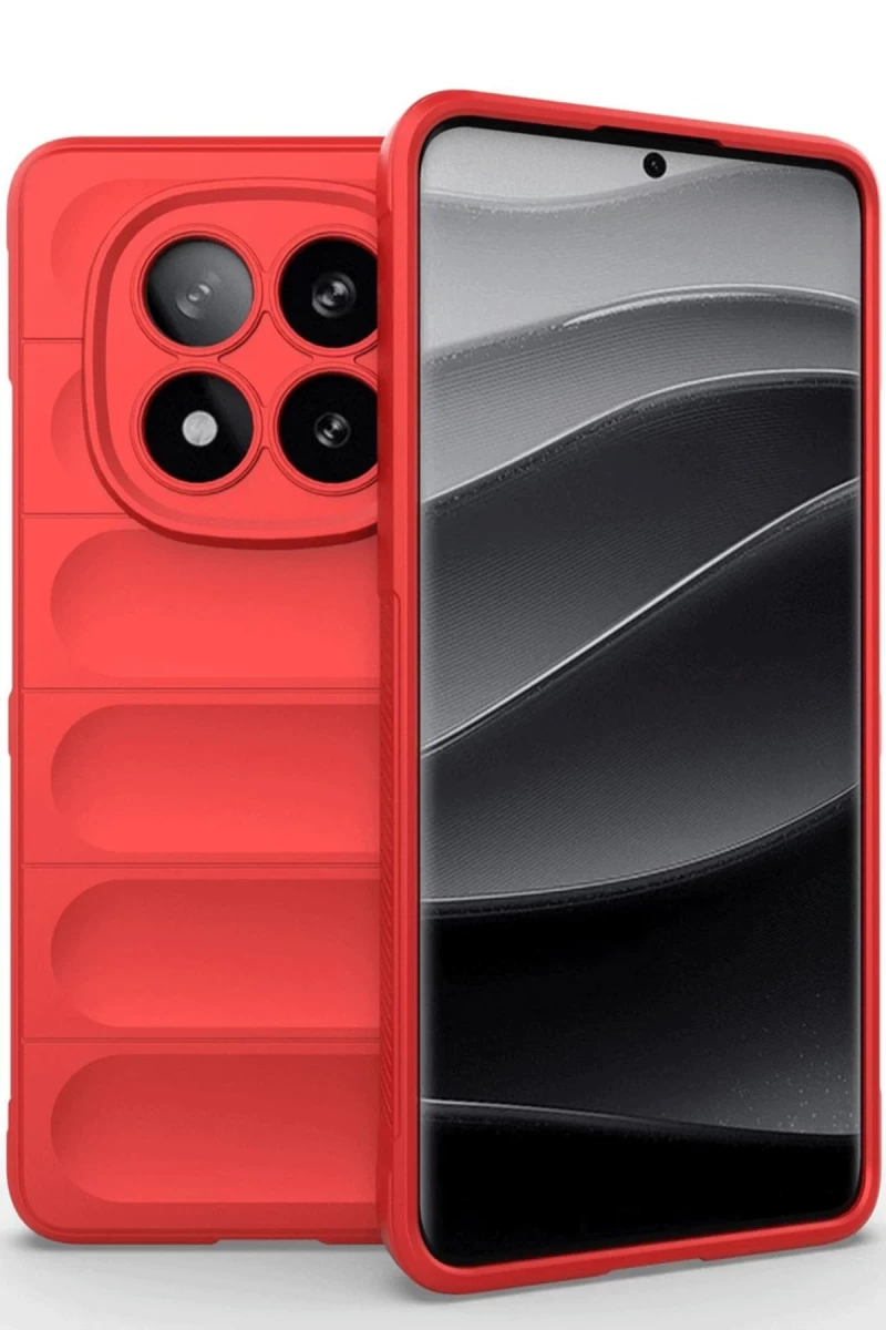 Xiaomi Redmi Note 14 Pro 5G Uyumlu Kılıf Optimum Silikon - Kırmızı
