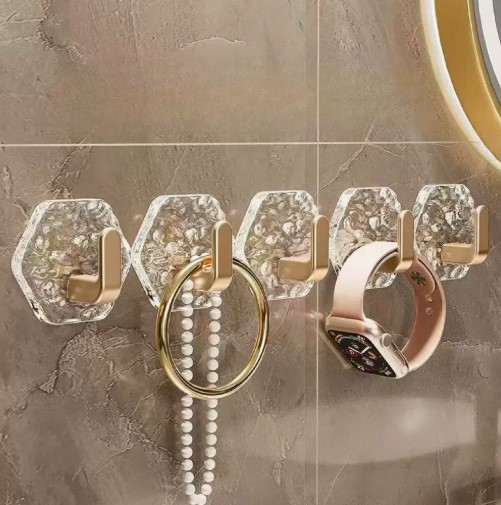Lüks 5’li Duvar Askısı Banyo Mutfak İçin Havlu Askılık