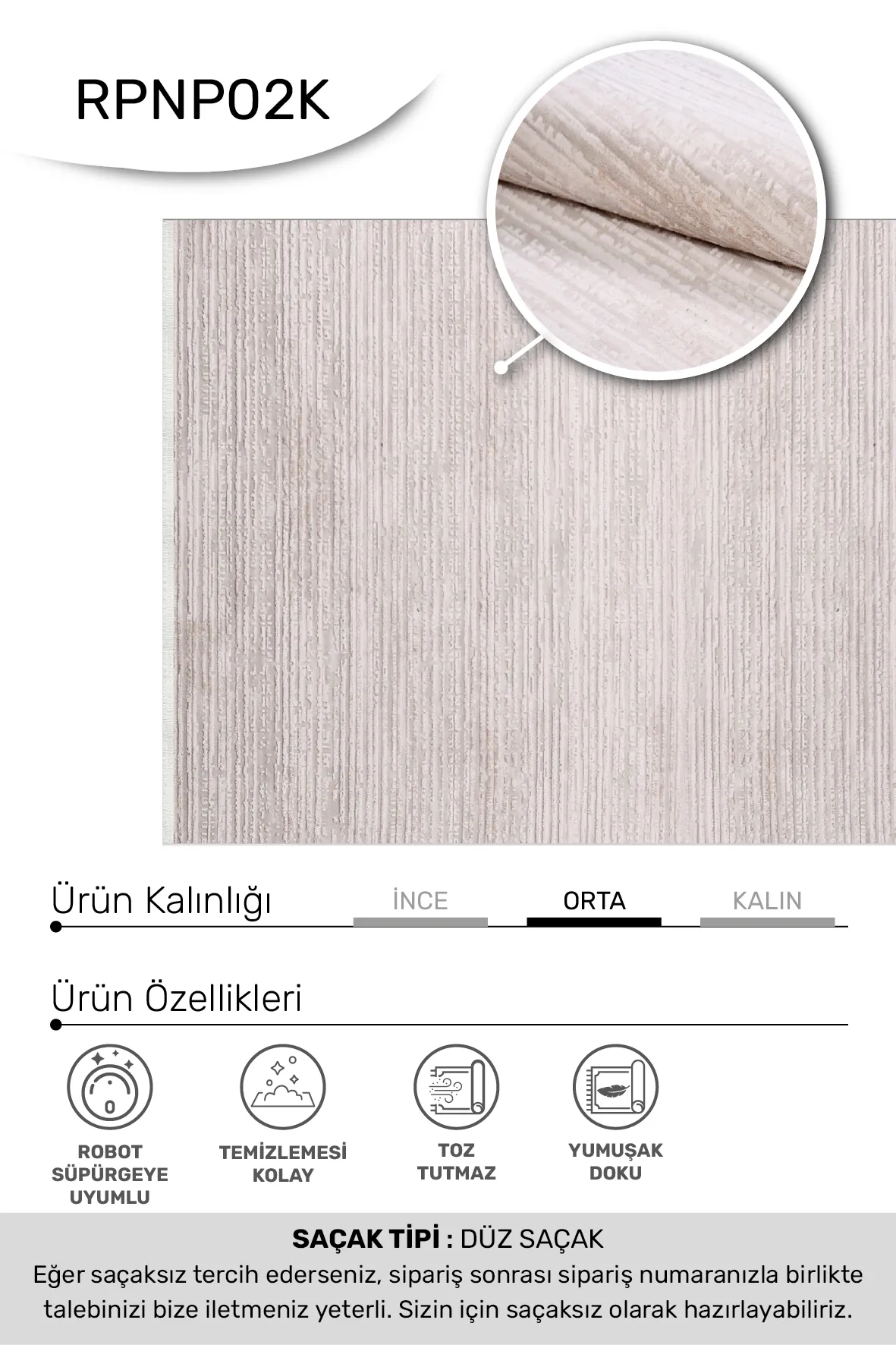 YoudayHomeCollection BONAPARTE Model Oturma Odası Halısı · EBAT: 120X120