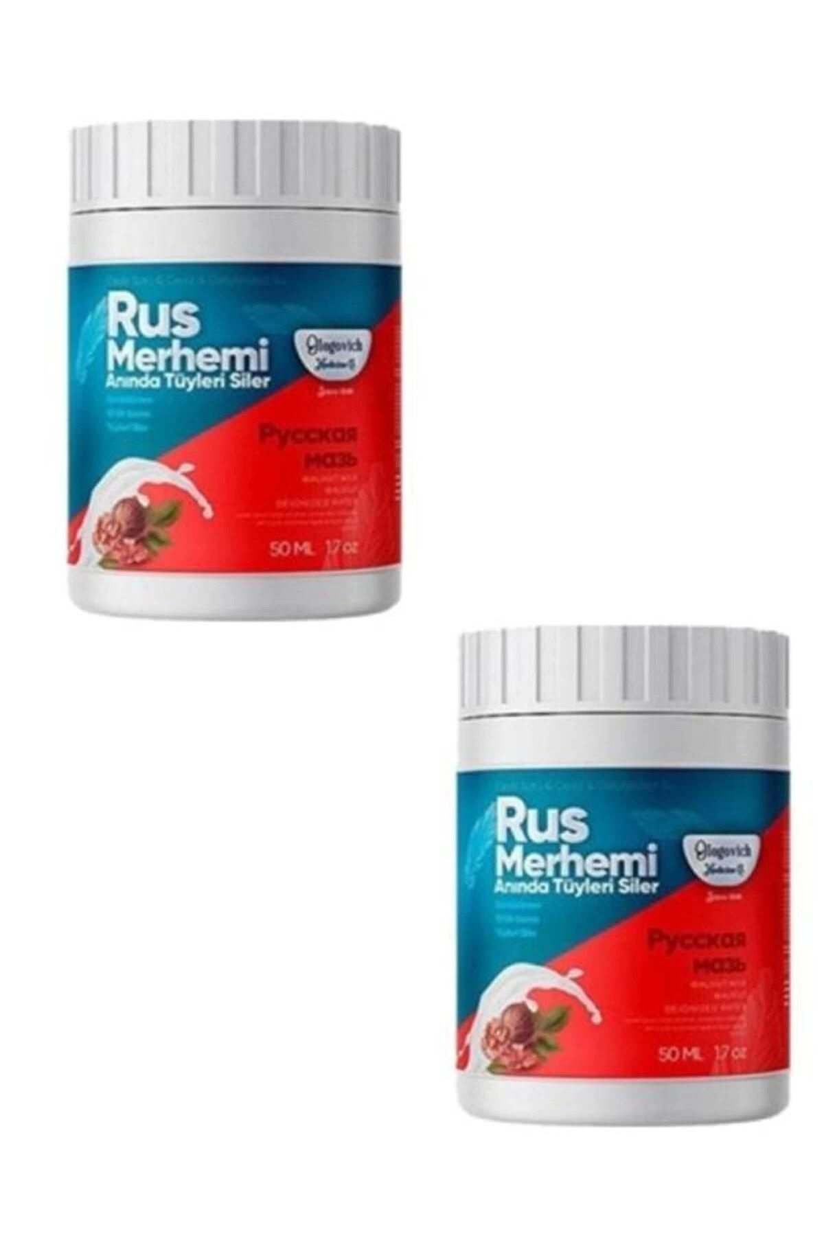 Rus Merhemi Anında Tüy Siler Tüy Dökücü Krem 50 ml X 2 Adet