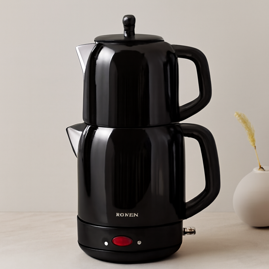 Elektrikli Çay Makinesi 2'si1 Çaycı & Kettle 1.7L/1.2L Çelik 2200W