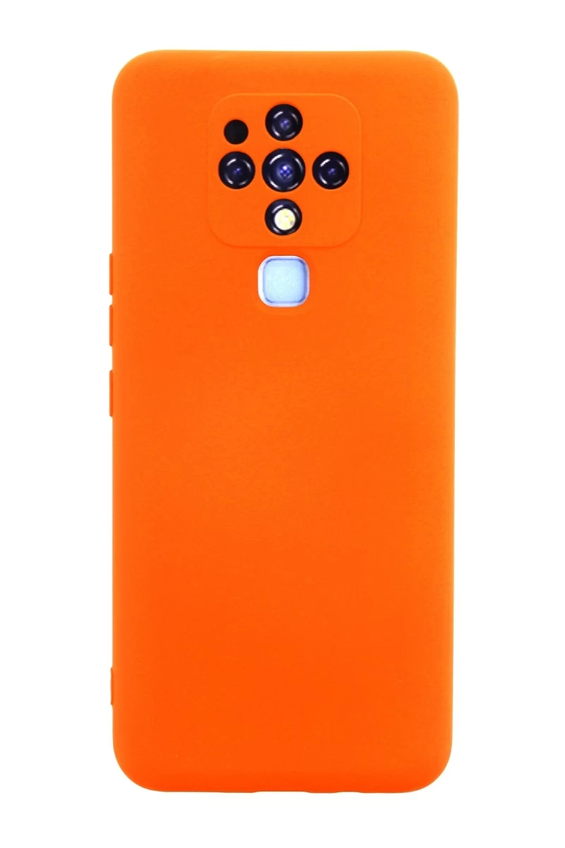 Tecno Camon 16 Uyumlu Kılıf Nano içi Kadife Silikon - Turuncu