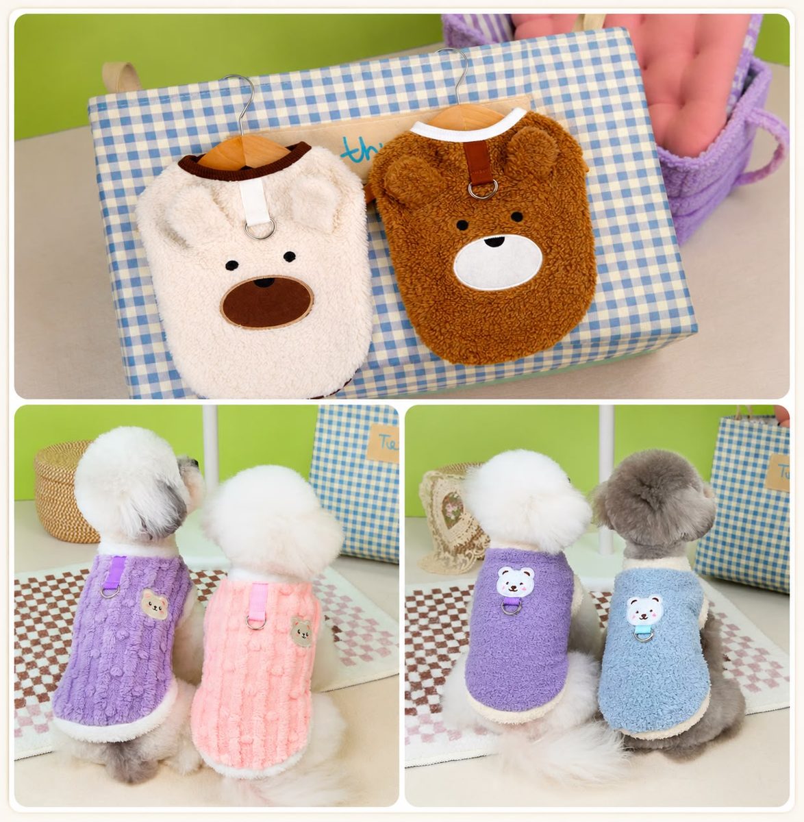 Lüks Peluş Kedi ve Köpek Elbisesi 5’li Set