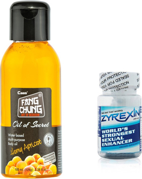 Hepsidahice Fang Chung Oil Of Secret 100Ml Kayısı Aromalı Masaj Yağı + 30Lu Zyrexin Erkeklere Özel